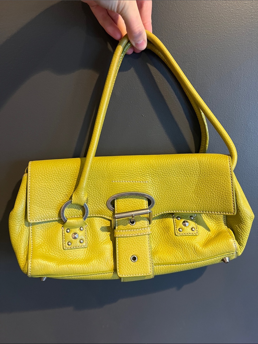 Cynthia Rowley Leather Shoulder Bag with Buckle